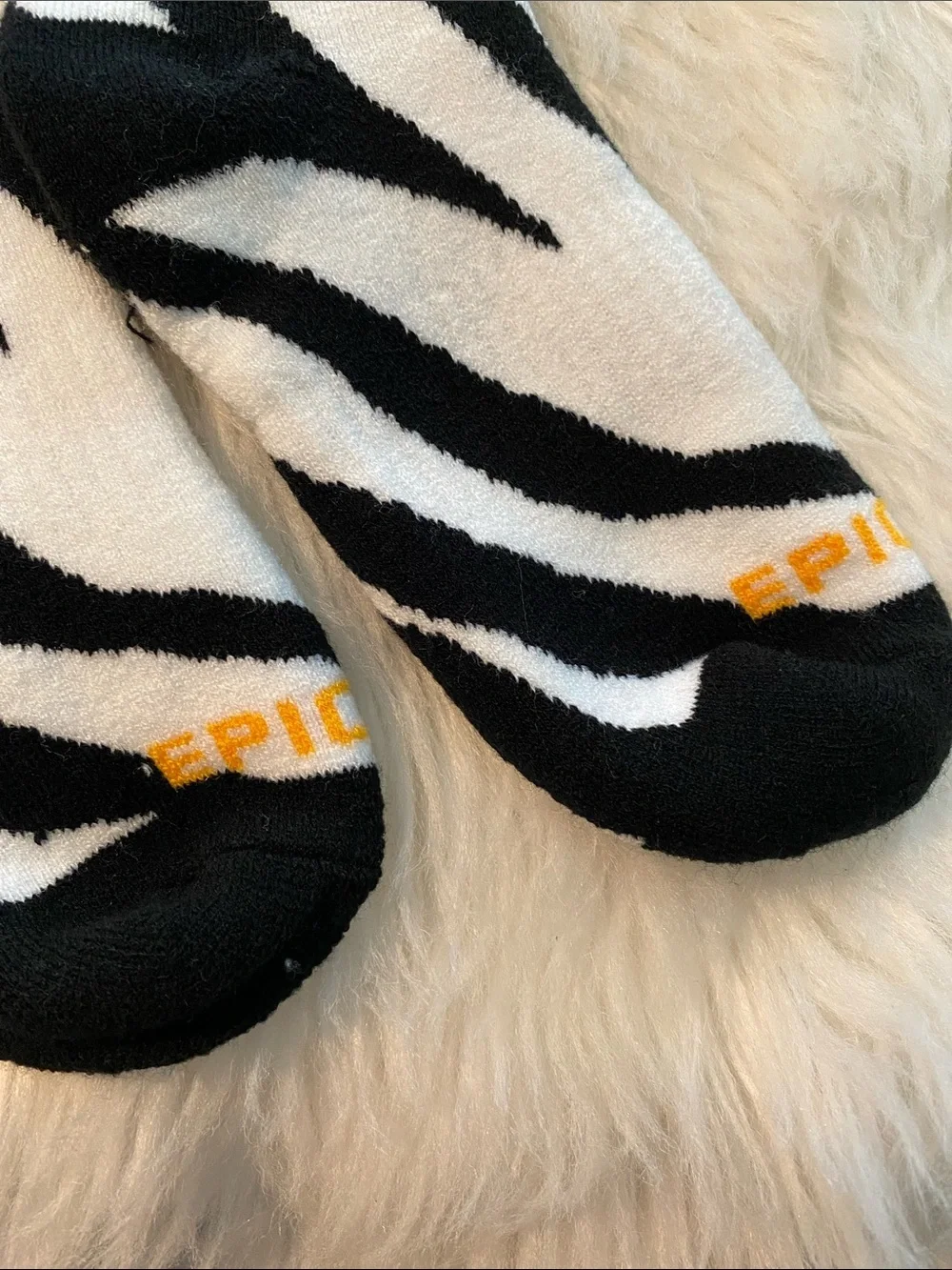 Nwt Black & White Zebra Print Knee-High Socks